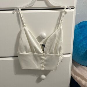 cute low cut white cami